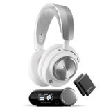 SteelSeries Arctis Nova Pro Wireless ETAIL BOX Multi-Platform Gaming Kulaklık, Hi-Fi Ses Sürücüleri, Aktif Gürültü Giderme - Clearcast Gen2 Mikrofon - PC, PS5, PS4, Switch, Mobil Beyaz
