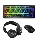 SteelSeries Power Up Oyun Klavye Mouse Kulaklık Set Siyah Optik Mouse
