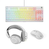 SteelSeries Power Up RGB Kablolu Gaming Beyaz Klavye Mouse Kulaklık Seti