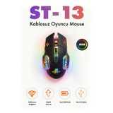 Steep Solid ST-13S Kablosuz - Wiriless Şarjlı RGB Gaming Oyuncu Mouse