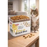 Stefanplast Dikdörtgen Snackbox 1.2 Lt Gri/Beyaz - Köpek Atıştırmalık Kutusu