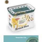 Stefanplast Dikdörtgen Snackbox 1.2 Lt Yeşil/Beyaz - Köpek Atıştırmalık Kutusu