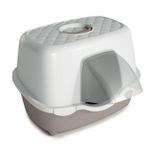 Stefanplast Tres Chic Beyaz Bej 56x54.5x39 cm Karbon Filtreli Kapalı Kedi Tuvaleti