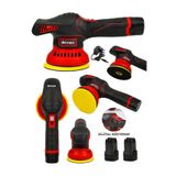 Steiner 12V Orbital Dijital Göstergeli 6 Kademeli Pasta Cila Kaporta Parlatma Şarjlı Polisaj Makinesi Kırmızı