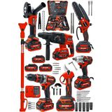 Steiner 21V Şarjlı Kırıcı Delici + Makas + Dal Budama + Matkap + Taşlama + Somun Sökme + Teleskop K70013