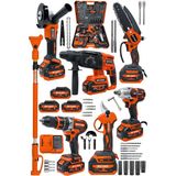 Steiner 21V Şarjlı Kırıcı Delici + Makas + Dal Budama + Matkap + Taşlama + Somun Sökme + Teleskop T700011