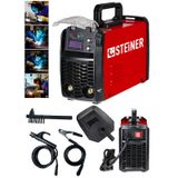Steiner 250 Amper İnverter Mega Stick Çift Kartlı Hava Soğutmalı Dijital Göstergeli Çanta Kaynak Makinesi Kırmızı
