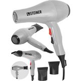 Steiner 3400 Watt Profesyonel Saç Kurutma Makinesi Fön Makinesi Ac Motor Gri+ 2 Adet Başlık