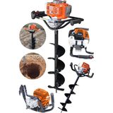 Steiner Alman 11 Hp Tam Profesyonel Benzinli Toprak Burgu Makinesi 15 Cm Delme Ucu Fidan Dikme Makinesi Turuncu