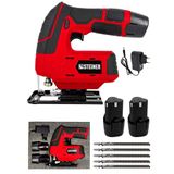 Steiner Alman 12 V 3.0 Ah Li-ion Çift Akülü Şarjlı Dekupaj Testere (Kırmızı)