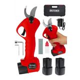 Steiner Alman 128 Vf 10 Ah Kömürsüz Motor Akülü Bağ Makası Dal Budama Kesme Makası Makinesi Çantalı Kırmızı