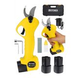 Steiner Alman 128 Vf 10 Ah Kömürsüz Motor Akülü Bağ Makası Dal Budama Kesme Makası Makinesi Çantalı Sarı