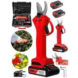 Steiner Alman 128 Vf 10 Ah Profesyonel Çift Akülü Bağ Makası Dal Budama Kesme Makası Makinesi Çantalı Kırmızı