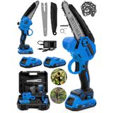 Steiner Alman 198 Vf 10 Ah 25 cm Bakır Sargılı Akülü Dal Kesme Budama Testere Bıçkı Makinesi Mavi