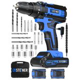 Steiner Alman 198 VF 10 Ah Darbeli Metal Dişli Şanzıman Çift Akülü 24 Parça Kırmızı Şarjlı Vidalama Matkap