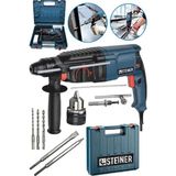 Steiner Alman 3000 Watt 5 Joule Kırıcı Delici Hilti Darbeli Matkap + 1 Mandren + 5 Uç - Renkli