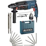 Steiner Alman 3000 Watt Darbeli Matkap 5 Joule Kırıcı Delici Hilti + 1 Mandren + 15 Uç - Renkli