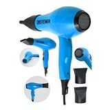 Steiner Alman 3600 Watt Profesyonel Saç Kurutma Makinesi Fön Makinesi Ac Motor Ms-9001 Mavi + 2 Adet Başlık