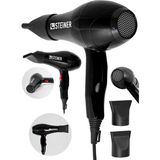 Steiner Alman 3600 Watt Profesyonel Saç Kurutma Makinesi Fön Makinesi Ac Motor Ms-9001 Siyah + 2 Adet Başlık
