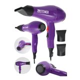 Steiner Alman 3800 Watt Profesyonel Saç Kurutma Makinesi Fön Makinesi Ac Motor Ms-9001 Mor + 2 Adet Başlık
