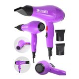 Steiner Alman 3800 Watt Profesyonel Saç Kurutma Makinesi Fön Makinesi Ac Motor Ms-9001 Pembe + 2 Adet Başlık