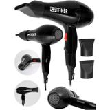 Steiner Alman 3800 Watt Profesyonel Saç Kurutma Makinesi Fön Makinesi Ac Motor Ms-9001 Siyah + 2 Ade