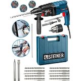 Steiner Alman 4000 W Profesyonel Kırıcı Delici Hilti 20 Adet Uç Darbeli Matkap