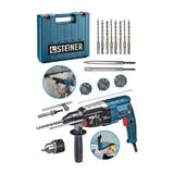 Steiner Alman 4000 W Profesyonel Kırıcı Delici Hilti Gri 10 Adet Uç Darbeli Matkap