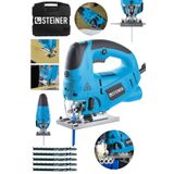Steiner Alman 4000 Watt Lazerli Professional 6 Kademe Devirli Otomatik Dekupaj Testere Çantalı Mavi + 5 Uç