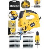 Steiner Alman 4000 Watt Lazerli Professional 6 Kademe Devirli Otomatik Dekupaj Testere Çantalı Sarı + 20 Uç