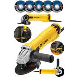 Steiner Alman 4200 W Metal Şanzıman Bakır Sargı Avuç Içi Taşlama Demir Metal Kesme Makinesi 125 Mm Sarı + 5 Disk