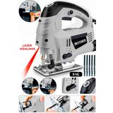 Steiner Alman 4600 W Lazerli Sjs Metal Şanzuman 6 Kademe Devirli Pandül Ayarlı Dekupaj Testere Makinesi 5 Uç Gri