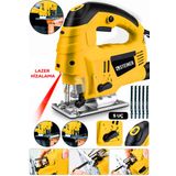 Steiner Alman 4600 W Lazerli Sjs Metal Şanzuman 6 Kademe Devirli Pandül Ayarlı Dekupaj Testere Makinesi 5 Uç Sarı