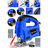 Steiner Alman 4600 W Lazerli Sjs Metal Şanzuman 6 Kademe Devirli Pandül Ayarlı Dekupaj Testere Makinesi Mavi + 10UÇ
