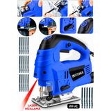 Steiner Alman 4600 W Lazerli Sjs Metal Şanzuman 6 Kademe Devirli Pandül Ayarlı Dekupaj Testere Makinesi Mavi + 20UÇ