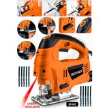 Steiner Alman 4600 W Lazerli Sjs Metal Şanzuman 6 Kademe Devirli Pandül Ayarlı Dekupaj Testere Makinesi Turuncu + 10UÇ