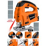 Steiner Alman 4600 W Lazerli Sjs Metal Şanzuman 6 Kademe Devirli Pandül Ayarlı Dekupaj Testere Makinesi Turuncu + 15UÇ