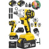 Steiner Alman 88 V 5 Ah Çift Akülü Somun Bijon Sökme Takma Sıkma Matkap Kömürsüz Akülü Vidalama + Madren - ST0518R215400357