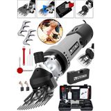 Steiner Alman 9900 W Devir Ayarlı Çift Soğutmalı Koyun Kırpma Kırkma Makinesi Gri + 2 Adet Üst Bıçak