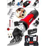 Steiner Alman 9900 W Devir Ayarlı Çift Soğutmalı Koyun Kırpma Kırkma Makinesi Kırmızı + 2 Adet Üst Bıçak