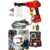 STEINER Alman 999 Vf 20 Ah 100 Bar Kömürsüz Şarjlı Oto Yıkama Makinesi Çift Akülü Bahçe Yıkama Makinası Kırmızı
