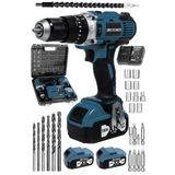Steiner Alman Darbeli 13mm 58 V 5 Ah Çift Xr Akülü Şarjlı Vidalama Matkap Darkblue+ Set