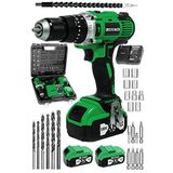 Steiner Alman Darbeli 13mm 58 V 5 Ah Çift Xr Akülü Şarjlı Vidalama Matkap Yeşil + Set
