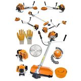 Steiner Alman T-9200 Yan Tipi Benzinli Motorlu Çalı Çim Ot Biçme Tırpanı Makinesi + Canavar Başlık