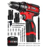 Steiner Alman Turbo Profesyonel 128 VF 10 Ah Otomatik Korumalı Metal Şanzuman Çift Akülü Şarjlı Matkap