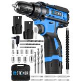 Steiner Alman Turbo Profesyonel 128 VF 10 Ah Otomatik Korumalı Metal Şanzuman Mavi Çift Akülü Şarjlı Matkap