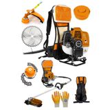 Steiner Alman Turbo T 9002 Sırt Tipi Benzinli Motorlu Çalı Çim Ot Biçme Tırpanı Makinesi + Canavar Başlık