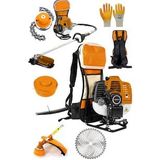 Steiner Alman Turbo T 9003 Sırt Tipi Benzinli Motorlu Çalı Çim Ot Biçme Tırpanı Makinesi + Canavar Başlık