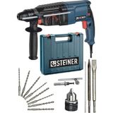 Steiner Germany Technology 3000 Watt 5 Joule Hilti Kırıcı Delici Darbeli Matkap + 1 Mandren + 10 Uç - Renkli