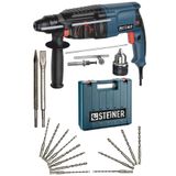 Steiner Germany Technology 3000 Watt Darbeli Matkap 5 Joule Kırıcı Delici Hilti + 1 Mandren + 15 Uç